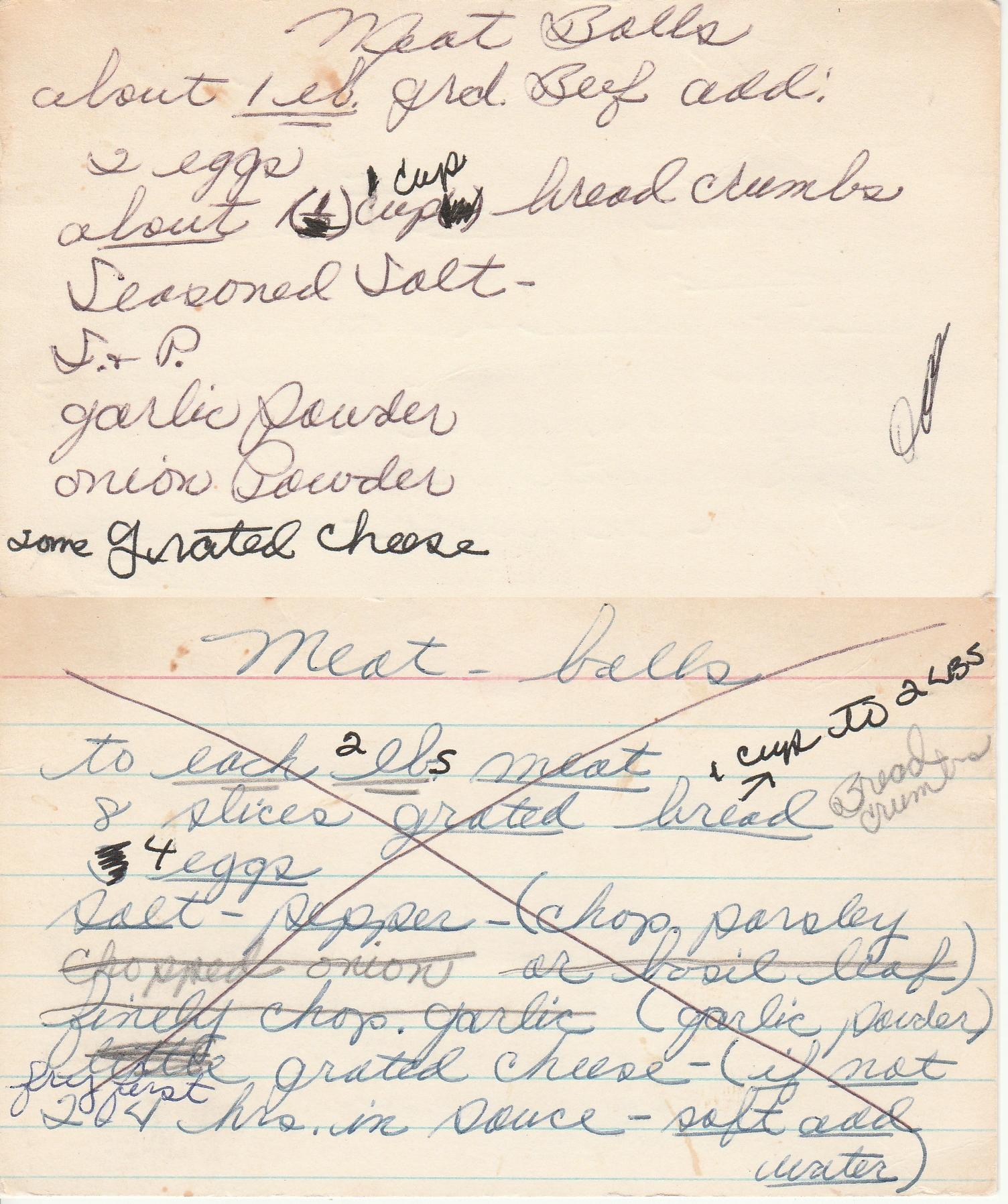 Meatballs recipe.  The text is contained in this blog post.